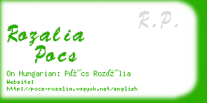 rozalia pocs business card